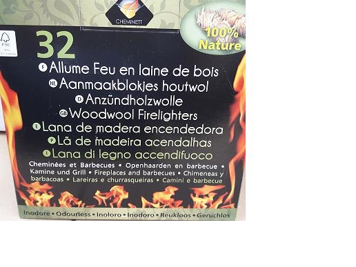 Allume feu laine de bois 32 p