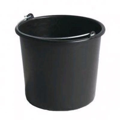 Seau renforcé noir12L PE////