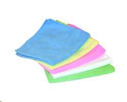 Lavette super microfibre de toutes les teintes et différents tissus (J, B, R, V)/6