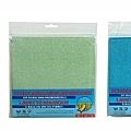 Lavette super microfibre 40X40 verte emballage individuel////