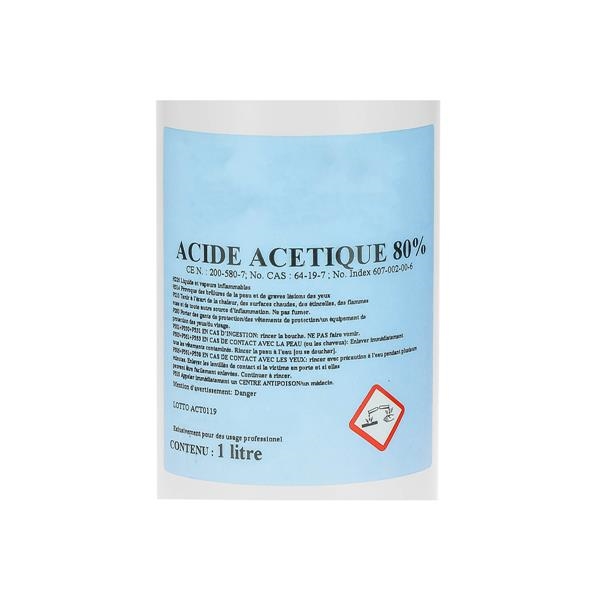 Acide acetique 1 L 80%