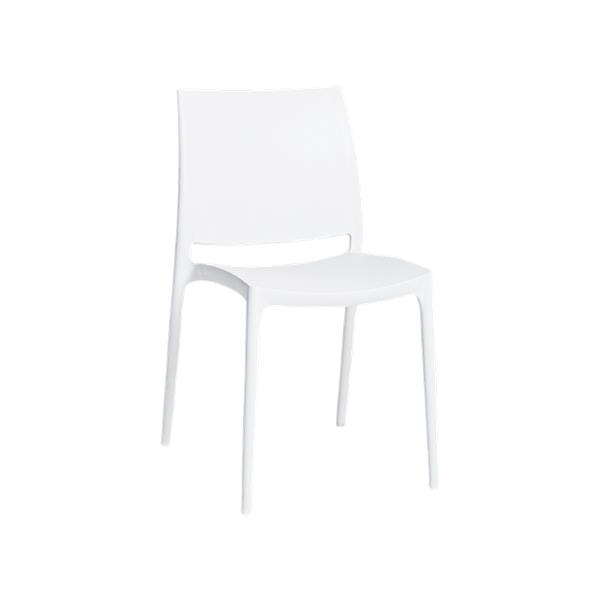 Chaise blanche PVC TRIX empilable